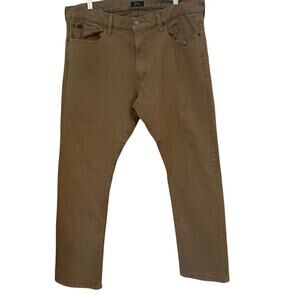 Polo Ralph Lauren Varick Slim Straight Tan Khaki 38x32 Stretch Denim Jeans